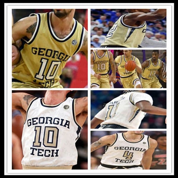 Custom 2021 Georgia Tech College Basketball Jersey Michael Devoe Moses Wright Jose Alvarado Banks III Usher Evan Cole Khalid Moore