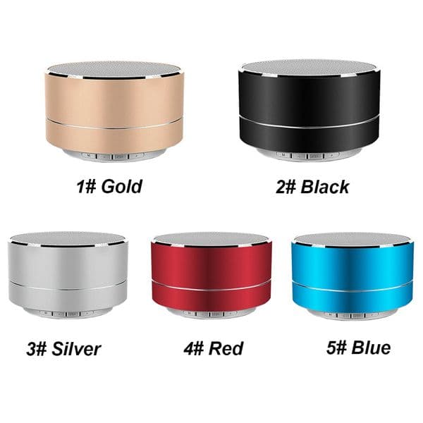 Portable Speakers Mini A10 Bluetooth Speaker Wireless Handsfree with FM TF Card Slot LED Audio Player for MP3 Tablet PC in Box L260604