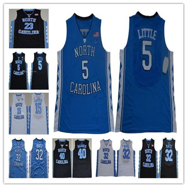 Vintage UNC Men North Carolina Tar Heels NCAA College Baskeball Jerseys 23 Michael 5 Nassir Little 15 Carter 32 Luke Maye Barnes Wholesale