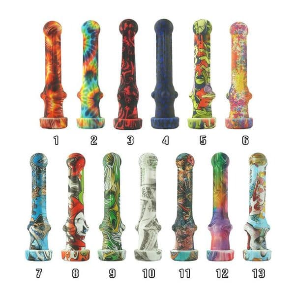Cool Printed silicone nectar collector oil rig silicone nector collector kit oil rig glass bong hookah hose silicon hookah pipe