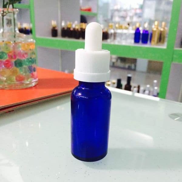 600pcs Dropper 30ml 5ml 10ml 15ml 50ml E-liquid Ejuice Bottles Essential Oil Glass Blue Bottle With Childproof Rubber Cap