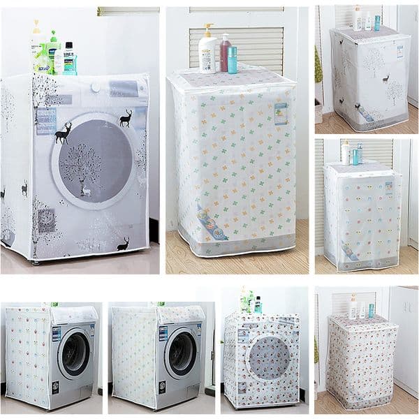 Sunscreen Dust Proof Cover Washing Machine Cover Waterproof Case Washing Machine Protective Dust Jacket Front Top Open 1PC