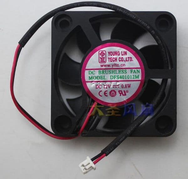 Original DFS401012M 12V 0.8W 4CM 40*40*10mm two-wire silent cooling fan