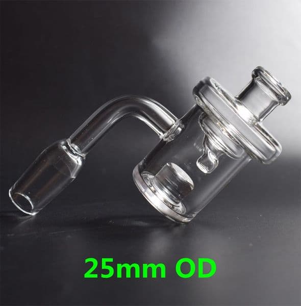 4mm Thick Bottom Quartz Core Reactor Banger With Glass Crank Carb Caps 10mm 14mm 18mm Quartz Thermal Banger Nails For Bongs Water Pipes