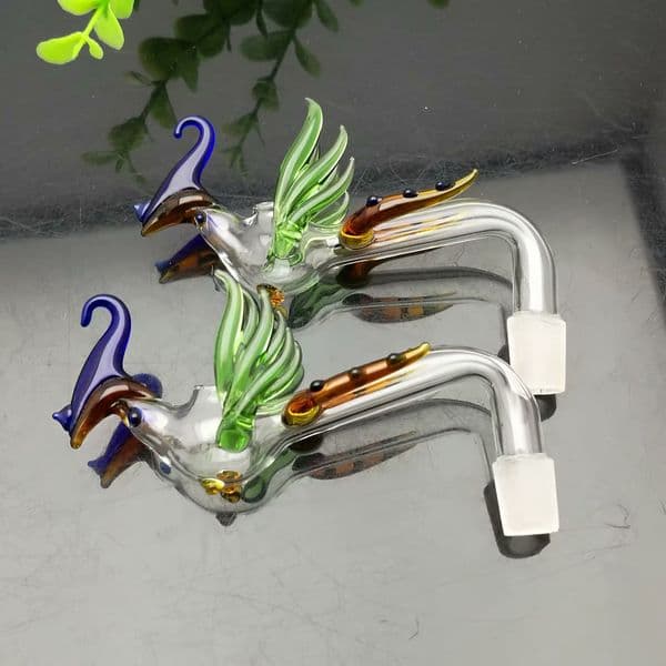 Colorful Phoenix glass cooker , Glass bongs, glass water pipe, smoking, oil rig ash catcher, Oil Burner