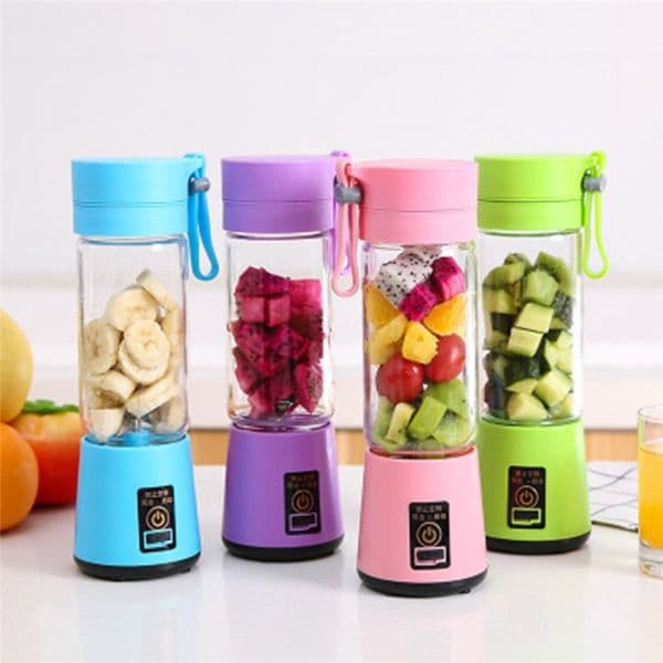 2026 New Electric Juicer Portable 4 Rechargeable USB Fruit Vegetable Tools Personal Blender 380Ml Outdoor Juicers Free Shipping