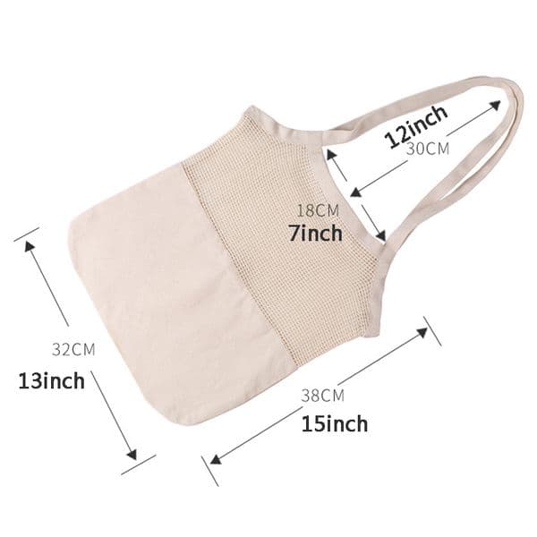Reusable Shopping Fruit Vegetables Eco Friendly Grocery Portable Bag Tote Mesh Net Cotton String Storage Bags Bolsa De Compras Reutilizable Wholesale
