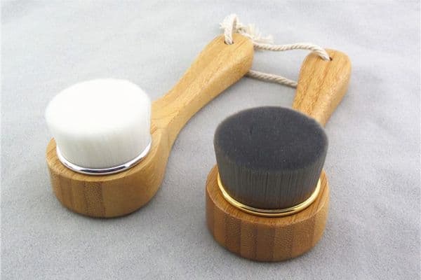 Bamboo Handle Fiber Face Brush Facial Exfoliation Brush Face Spa Massage Brushes for Dry Skin Face Cleansing Brush 4094