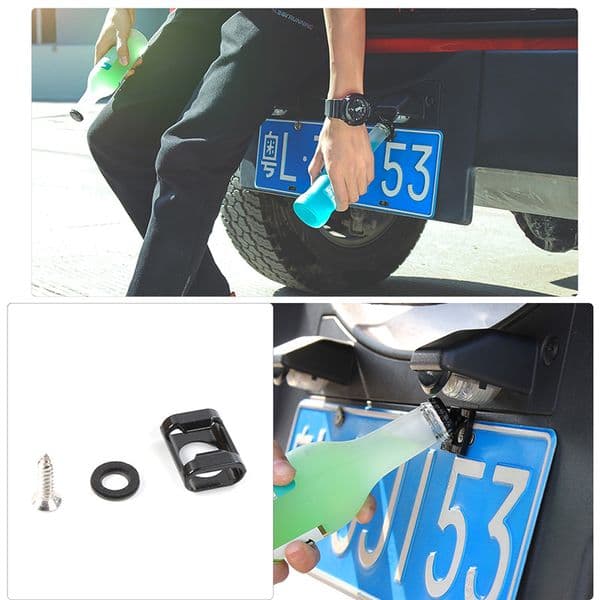 Black Car License Plate Opener Car Bottle Opener For Jeep Wrangler JK 2007-2017 Car Exterior Accessories