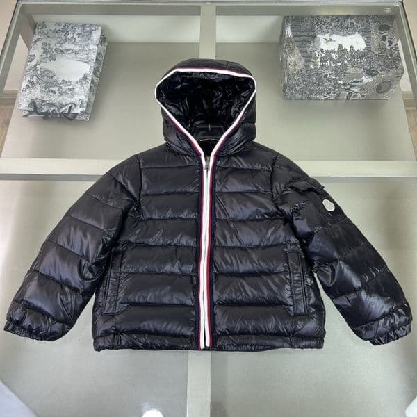 luxury kid coat hood baby Down coat hoodies Chest pocket and logo kids designer clothes long style girl boy down winter jacket Size 110CM-160CM W15