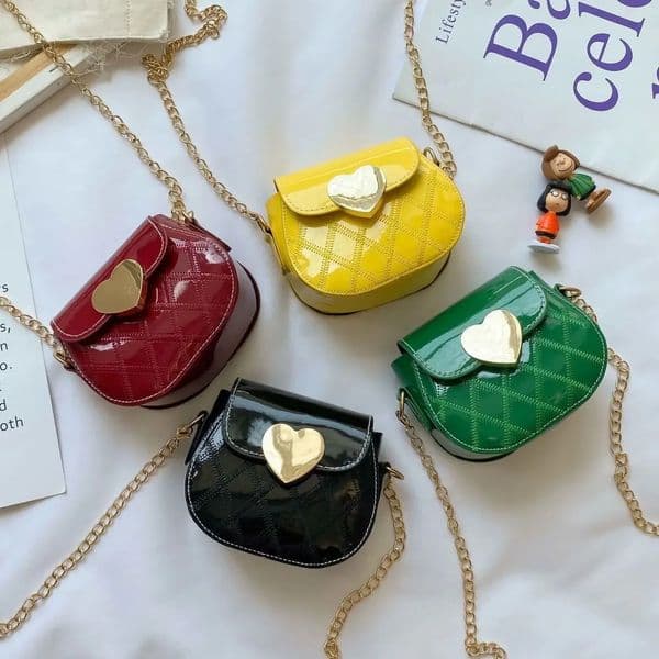 Lovely Patent Leather Childrens Crossbody Bags Cute Little Girls Mini Shoulder Bag for Kids Fashion Coin Purse Small Handbags 251229BJ