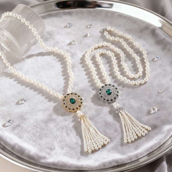 Hot-Selling Tassel Oval Pearl Necklace Fashion Versatile Long Sweater Chain Women's Autumn Winter High-End Clothing Accessory
