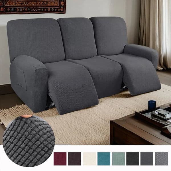1/2/3seater Recliner Sofa Covers For Living Room Stretch Jacquard Washable Armchairs Slipcover Couch Cover Protects Furniture 251230