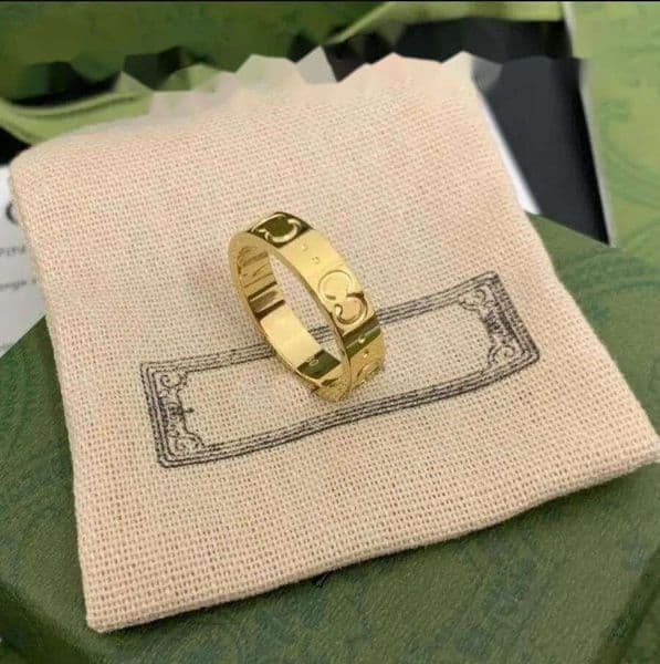 Popular Fashion Designer Ring Mens Titanium Steel Silver Rings Engagements For Womens Jewelry Luxurys Love Letter Plated With Box Gift 757J260330