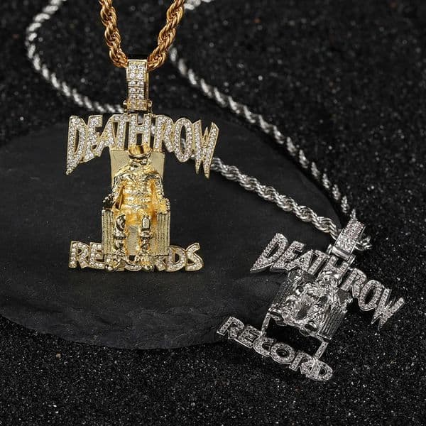 Deathlow Records Prisoner Necklace Stainless Steel Mens Fashionable Jewelry Hip-hop Rock Iced Out Pendant Party Gift 251230