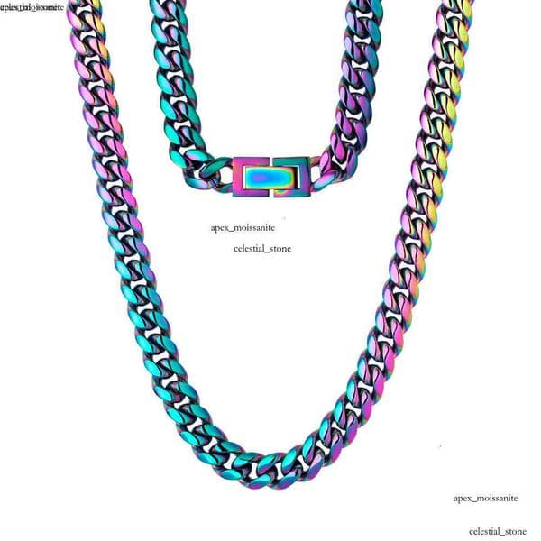 8mm Miami Cuban Link Curb Chain 18K Gold Plated Titanium Steel Jewelry, Durable, Anti-Tarnish, No Allergies Street-wear Punk Hip Hop Necklace Gift, 16 18 20 22