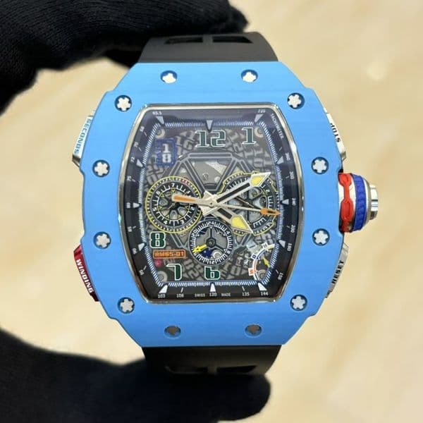 2026 Top quality men watches designer AAAAA Montres Luxury watch r m65 super clone watch lightweight transparent designer hollow chronograph Carbon fiber f7dc
