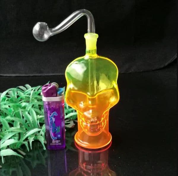 Sprayed Lucifer Pot Wholesale Glass Pipe Gun Oil Burner Glass Tube Water Drill Tower Smoke