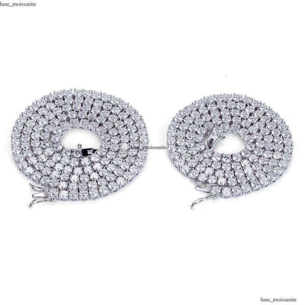 Hot Selling 6mm Necklace for Men Hip Hop Jewelry 16 18 20 inches 24inch 30inch VVS Moissanite Ice Tennis Chain