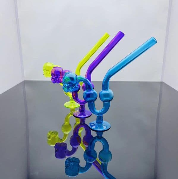 Glass hookah Pipes smoking Oil Burner New colored snake shaped glass pipe with base