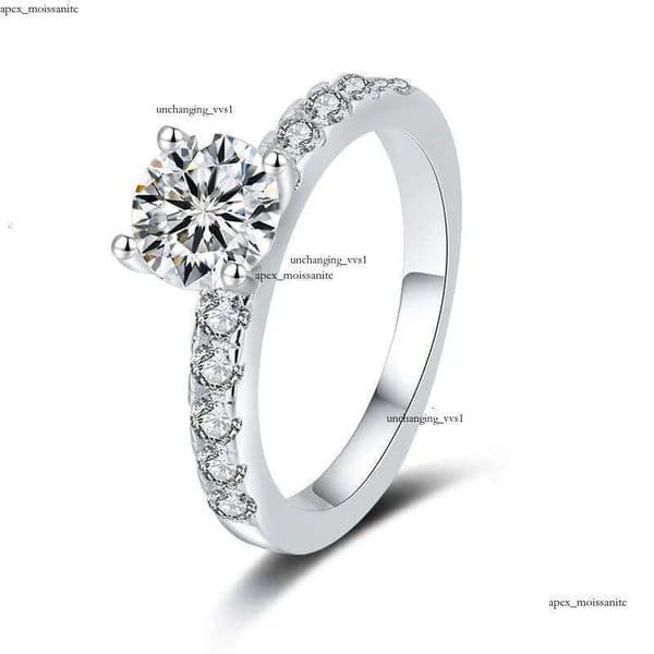 luxury rings designer women 925 sterling silver 18K inlaid VVS1 pass diamond tester moissanite for womens engagement wedding ring luxe jewelry woman US size 5-9 32