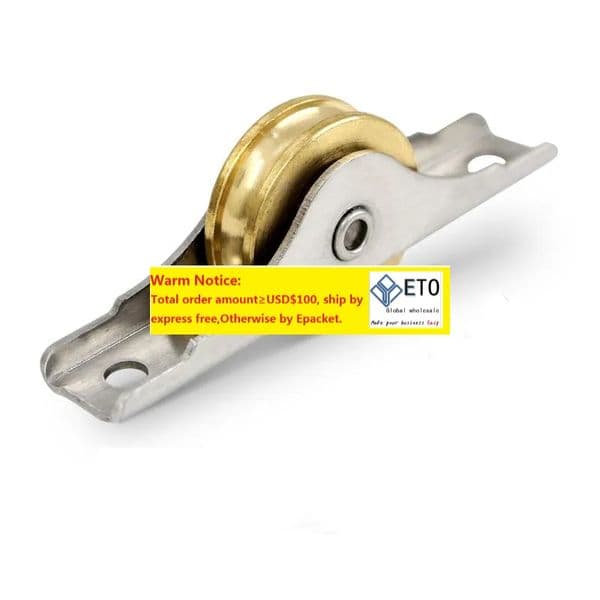 Sliding Door Plastic Steel Screen Window Furniture Pulley Aluminum Alloy Brass Wheel Balcony Mute Roller Wardrobe House Hardware ZZ