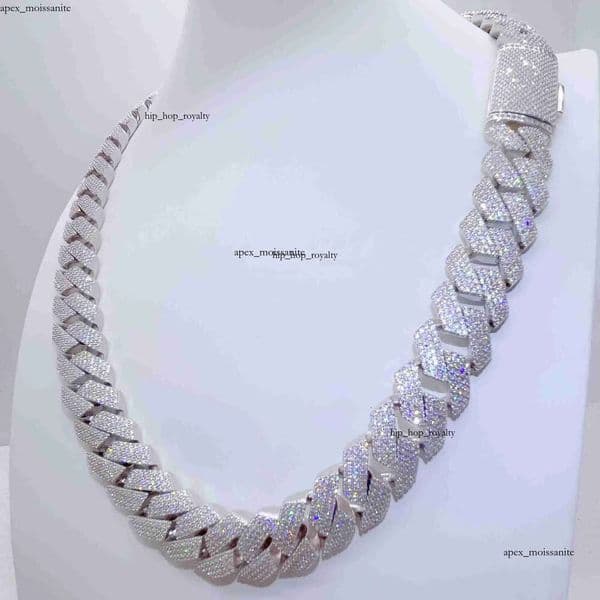 necklace moissanite chain chaincuban link Horizon Iced Out 925 Pass Diamond Tester vvs Jewelry for men gift