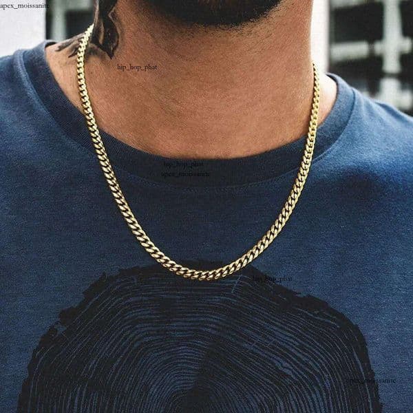 Miami Chains for Men Women Basic Punk Hip 14K Hop Jewelry Stainless Steel Gold Cuban Link Chain Chokers Necklace 97