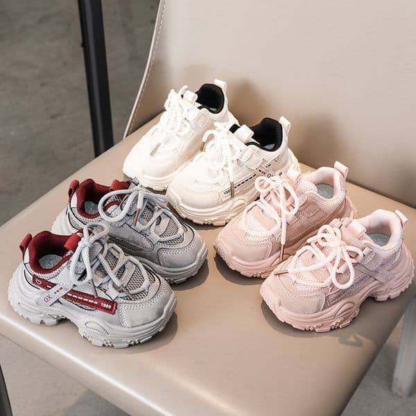 Kids Chunky Sneakers Easy On/Off Chunky Kids Sneakers Non-Slip Breathable Children's Shoes for School Breathable Walking Shoes for Boys Girls Free shipping