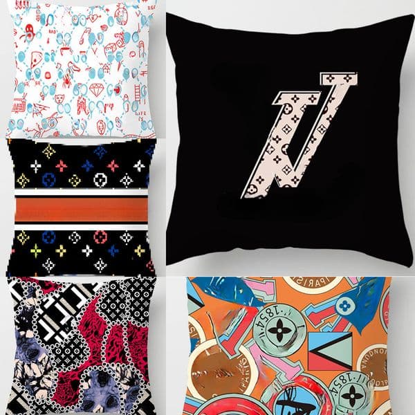 Designer pillowcase classic old flower print sofa cushion bay window square cushion pillow cover Home decor