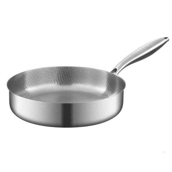 20/24CM Nonstick Wok Uncoated Titanium Egg Steak Frying Pan Induction Cooker Gas Stove Kitchen Cookware for Home 26H0104