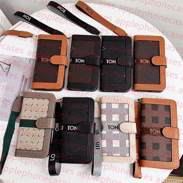 Leather Flip Wallet Phone Case For iPhone 17 Pro Max 16 Promax 15 14 13 12 11 16 PSLU Case Designer Card Holder Samsung Galaxy s26 Ultra s25 Plus s24 s23 S22 Cell Phone Cases