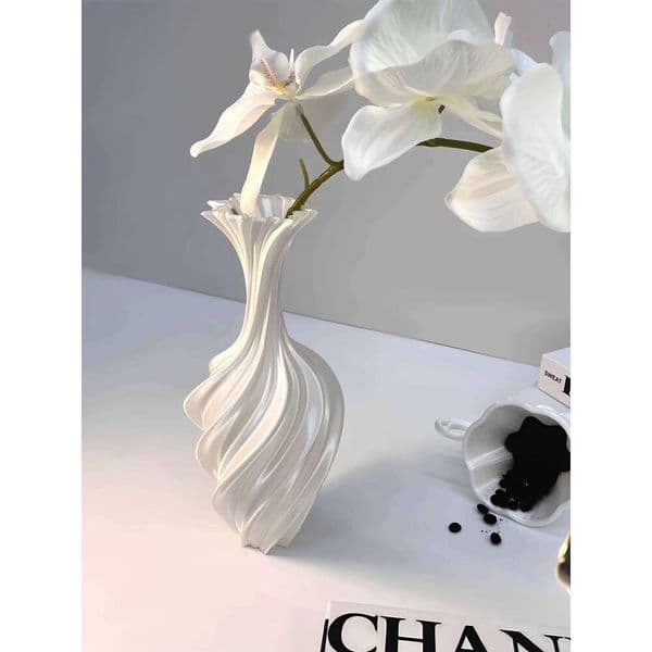 3D Printed Art Vase, Creative Plastic Texture Desktop Decoration Nordic INS Ornaments, High Appearance Level Home Decor X260104