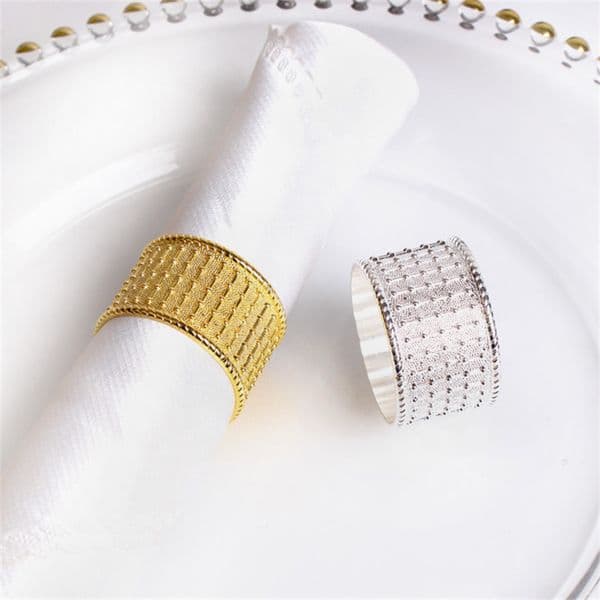 Silver Gold Ring Table Napkin Holder
