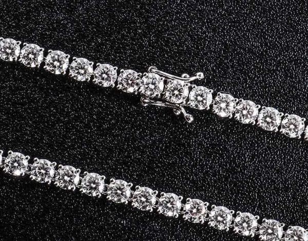 Bling Luxury Vvs 14K Moissanite 925 Silver Chain Charm Jewelry Sexy Iced Out Tennis Diamond Necklace Men