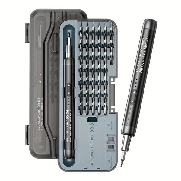 46 in 1 Electric Screwdriver Set Precision Power Tool Kit Wireless Magnetic Screw Kit for Watch Mobile Cell Computer Repair CRV