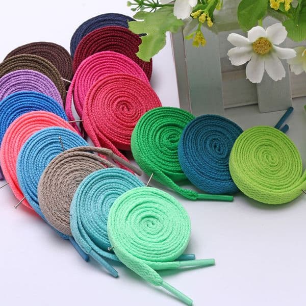 8mm Wide of Flat Shoelaces Shoe Laces for Sneakers Sport Shoes 29Colors 50cm / 80cm / 100cm / 120cm