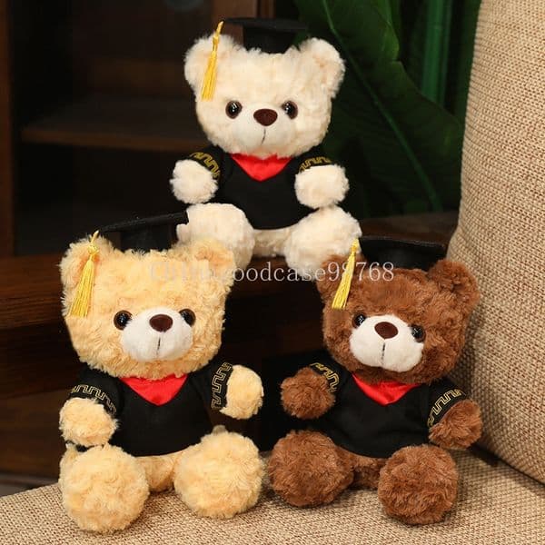 12 Styles Doctor Bear Plush Toy Stuffed Animal Graduation Bear in a Scarf Dolls Boys Girls Student Children Gift