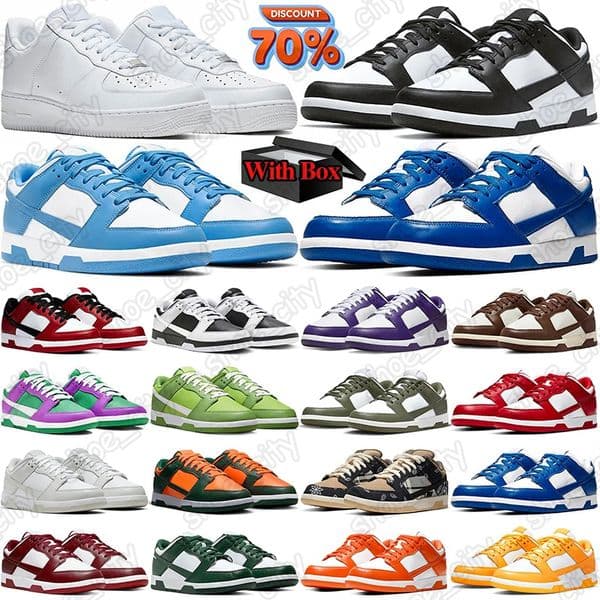 Free Shipping Designer One af1s Running Shoes Sneakers Men Women Classic 1 Triple White Black Panda Outdoor Sports GAI Mens Trainers airforc airfoece 1 one classic