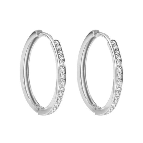 925 Sterling Silver Single Row Diamond Earrings Women's Fashion Simple Birthday Party Wedding Anniversary Jewelry Gift