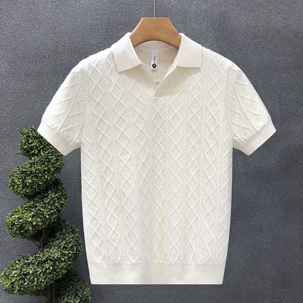 Pishuai Short Sleeve Sweater 's Trendy Casual Half Sleeve Knitted Shirt Designer Hoodie Polo Shirt Spring Designer Shirt Summer New 's Inner Layer Base Shirt