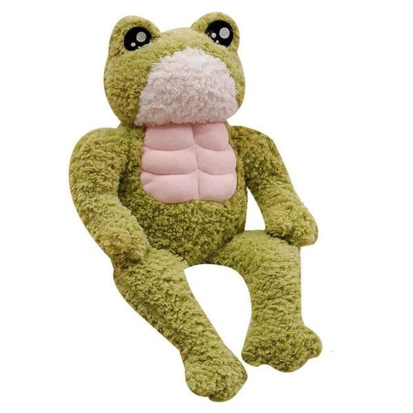 35cm Creative Strong Plush Toy Stuffed Animal Kawaii Soft Muscle Frog Doll Cute Plushies Christmas Gift for Child Kids XJ260105