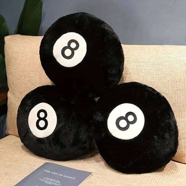 1pc 8 Billiard Black Sofa CushionTatami Cushion For Halloween Decor Christmas Gift 26N0105