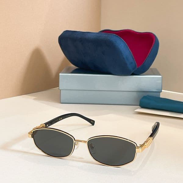 Designer Sunglasses for Women GG 2311 Gold Metal Dark Grey Lenses Sunglasses Men Y2K Trendy Street Shooting Daily Outfit G Luxury Brand Reading Prescription Glasses