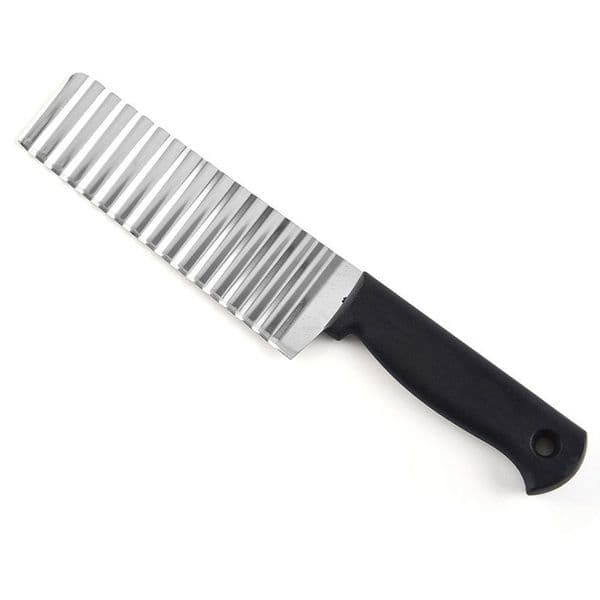 Stainless Steel Potato Chip Slicer Dough Vegetable Fruit Crinkle Wavy Kitchen Knife Cutter Chopper French Fry Maker Soap Cutting Tools W0389