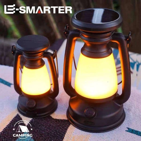 USB Rechargeable Portable Camping Lanterns Hanging Tent Light 3000-5000K Stepless Dimming with Solar Charging 26L0105