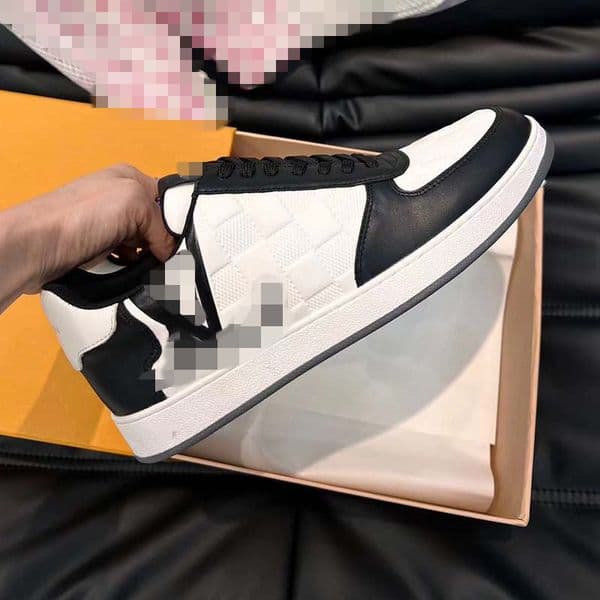 Designer Rivoli Sneaker Luxury Men Damier-embossed calf leather shoes Charlie Sneakers Fashion leather Rubber Outdoors Casual Trainer Sneaker Size 35-45 1.1 03