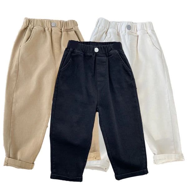 Boys Cargo Pants MidRise Button Casual Outdoor Comfortable Breathable Spring Fall Fashion Toddler 18 Years 260104BY
