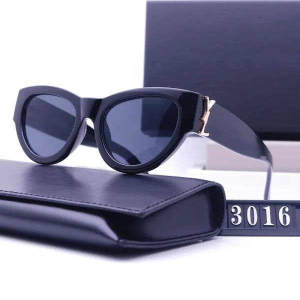 yslly sunglasses Mens Womens Designer luxury sunglasses Design Sun Glasses Round Fashion Gold Cat Eye Frame Luxury Glass Lens Eyewear For Man Women Beach Outside d70