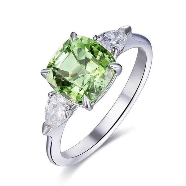 Green Cubic Zirconia for Women New Wedding Accessories Temperament Female Rings Fashion Jewelry